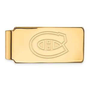 SS 14k Yellow Gold Plated NHL Montreal Canadiens Money Clip